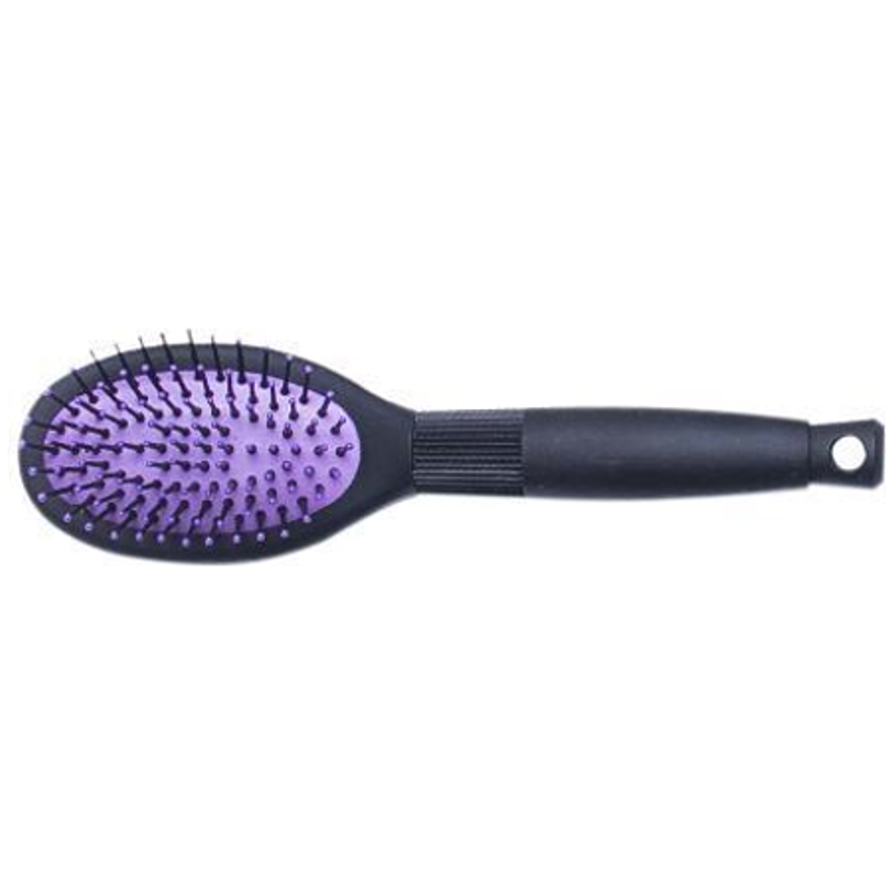 Purple Paddle Brush With Plastic Black Handle