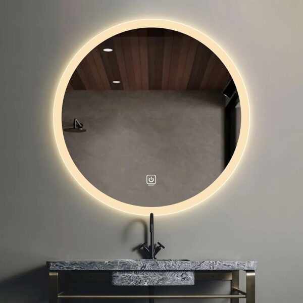Round Mirror with LED Light 90 x 90 cm - MV hair and beauty