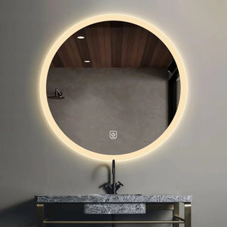 Round Mirror with LED Light 90 x 90 cm - MV hair and beauty