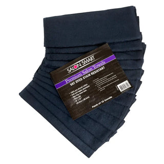Salon Smart Premium Towels Black 12pc - MV hair and beauty