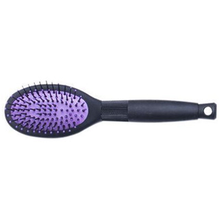 Purple Paddle Brush With Plastic Black Handle