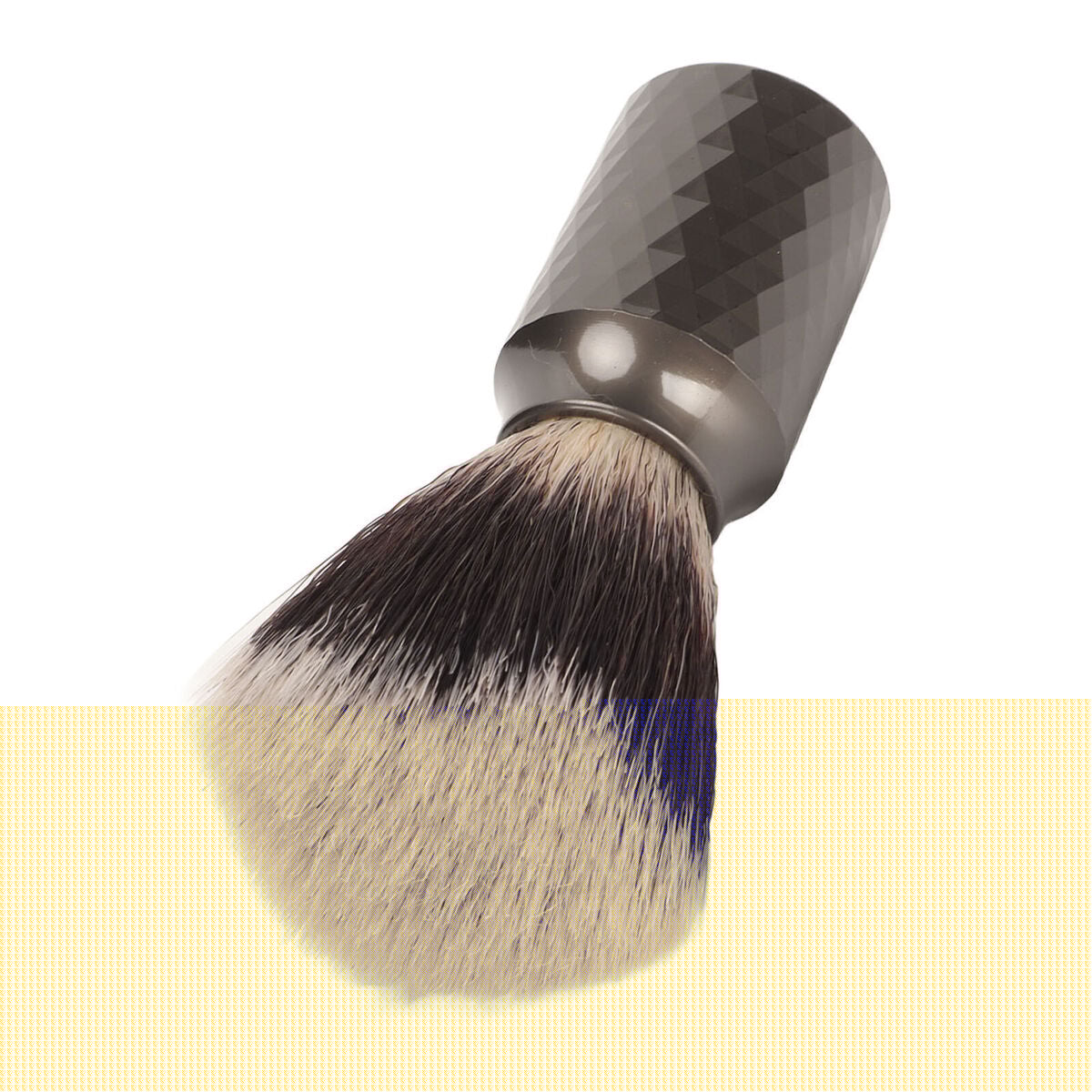 Shaving Brush Dark Iron Handle With Design - MV hair and beauty