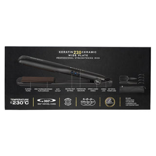 Silver Bullet Keratin 230 Ceramic Wide Plate Tourmaline Hair Straightener - MV hair and beauty