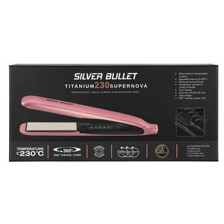 Silver Bullet Titanium 230 Supernova Hair Straightener (Vintage Rose) - MV hair and beauty