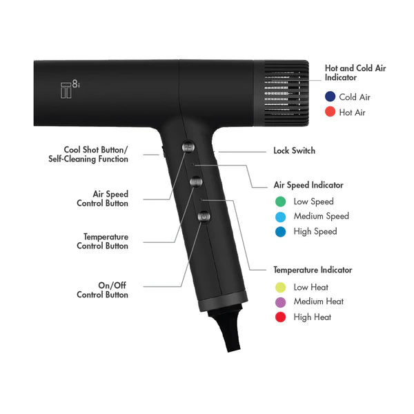TUFT T8i Digital Compact Hair Dryer