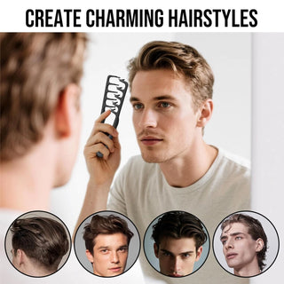 Texture Comb, Volumizing Fluffy Texture Styling Comb for Men and Women, Wide-Too - MV hair and beauty