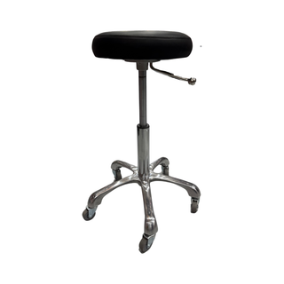 Salon Black Stitching Round Chair - MV hair and beauty
