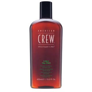 American Crew 3-in-1 Tea Tree Shampoo, Conditioner & Body Wash 450 ml - MV hair and beauty