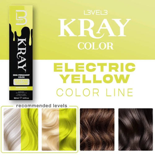 Level3 Electric Yellow Semi-Permanent Colour 100ml