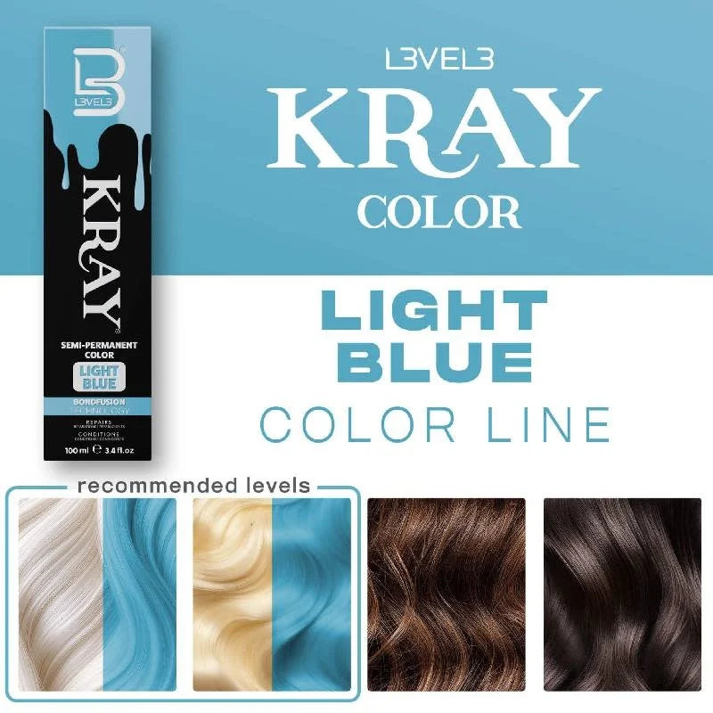 Level3 Light Blue Semi-Permanent Colour 100ml