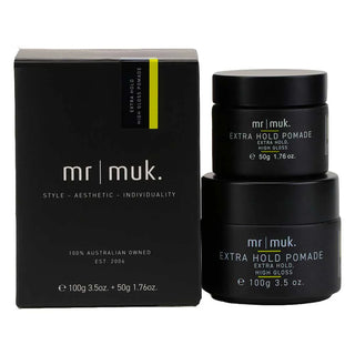 Mr Muk Extra Hold High Gloss Pomade Duo