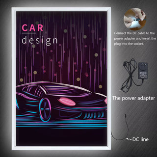 LED light boxes Aluminum alloy frame silver color - MV hair and beauty