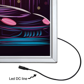 LED light boxes Aluminum alloy frame silver color - MV hair and beauty