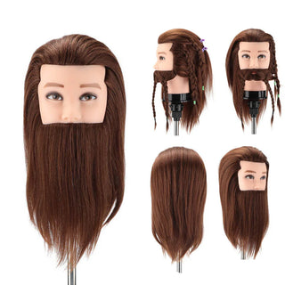 Hair Training Head with Beard for Salon & Cosmetology Practice